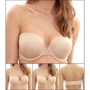 New! Panache Porcelain Elan Bra Underwire Convertible Padded Strapless 38DD/E